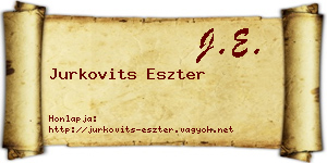 Jurkovits Eszter névjegykártya